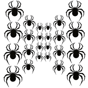 Halloween Spider Decor - 24 Piece Set