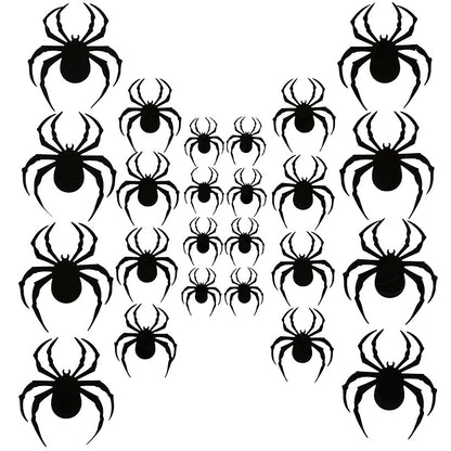 Halloween Spider Décor - 24 Piece Set