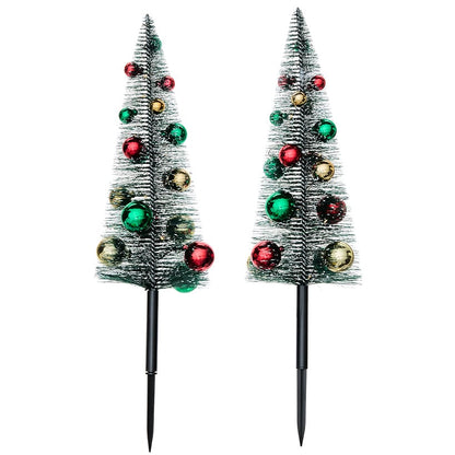 Set of 2 20" Solar Ornament Tree Stakes
