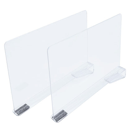 Acrylic Closet Shelf Dividers - Set of 2