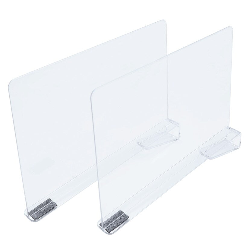 Acrylic Closet Shelf Dividers - Set of 2