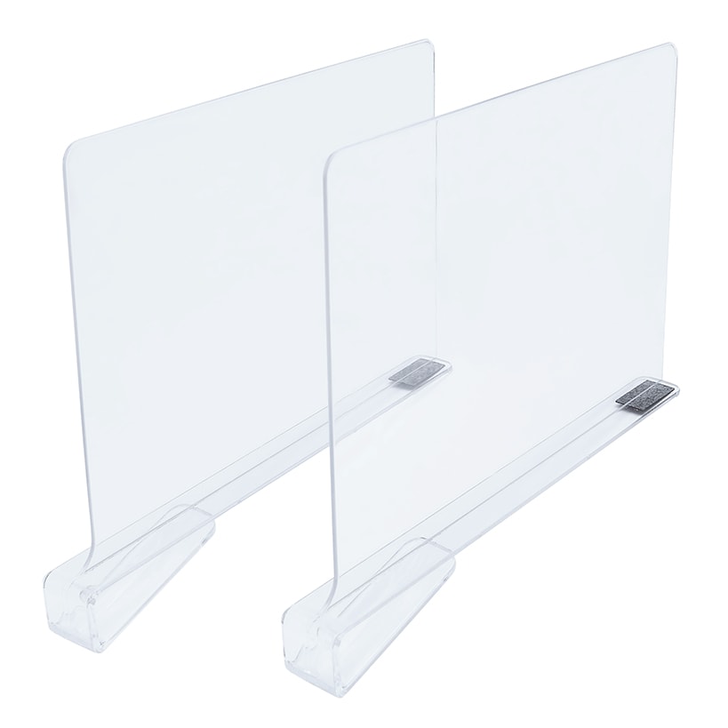 Acrylic Closet Shelf Dividers - Set of 2