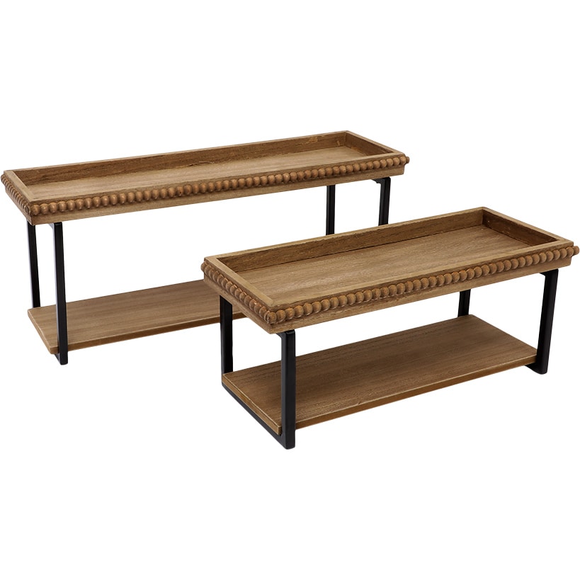 Beaded Wall Shelves Set of 2