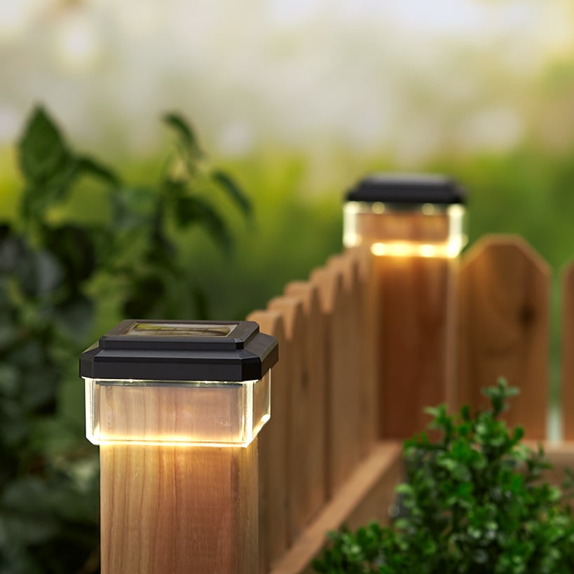 Sets of 2 Solar Post Cap Lights