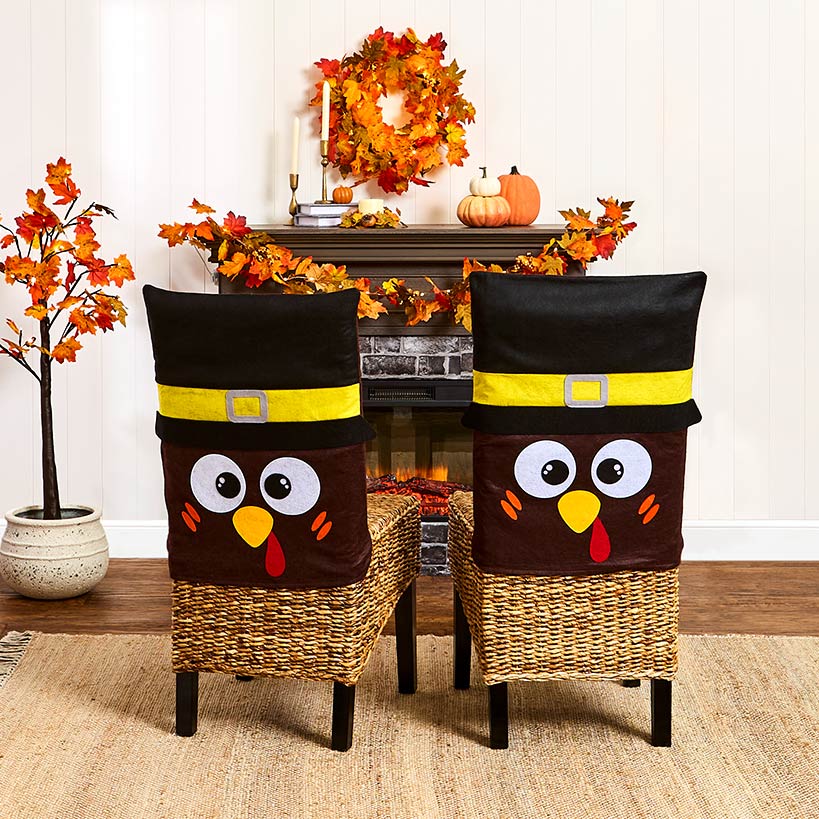 Thanksgiving Set of 2 Dining Chair Covers#select-cover_turkey
