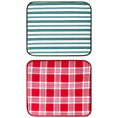 Set of 2 Festive Drying Mats