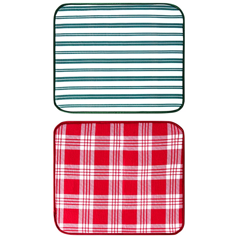 Set of 2 Festive Drying Mats