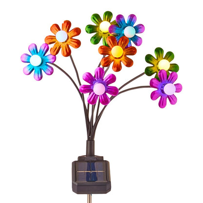 Flower Spray Solar Garden Stakes - Set of 2