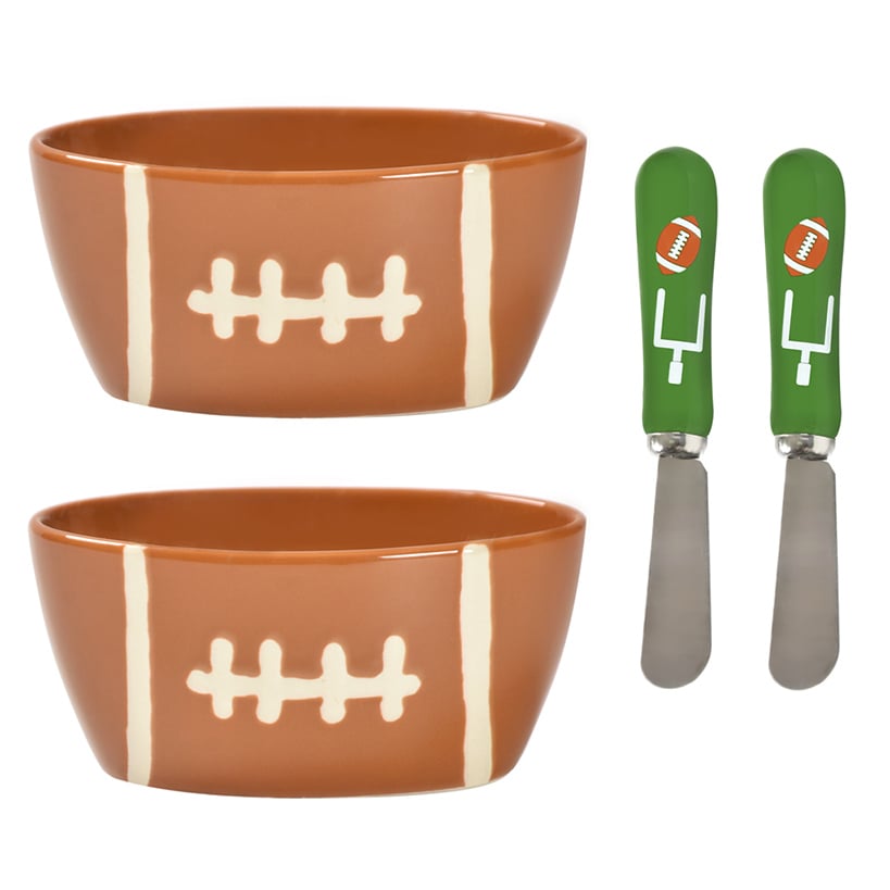 Temp-tations® Set of 2 Football Ramekins with Spreaders