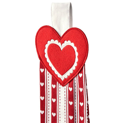 Valentine's Day Kitchen Tie Towels Hearts Set of 2