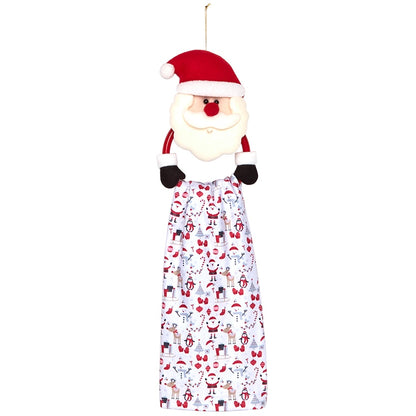 Holiday Kitchen Towel Set of 2 with Decorative Ring for Hanging