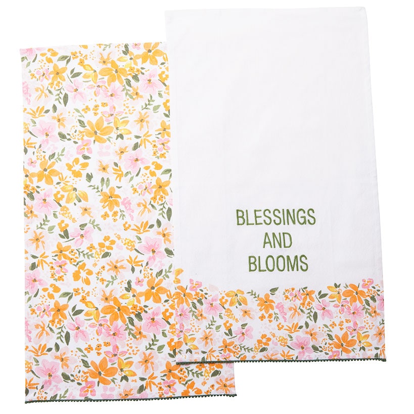 Sets of 2 Spring Garden Kitchen Towels