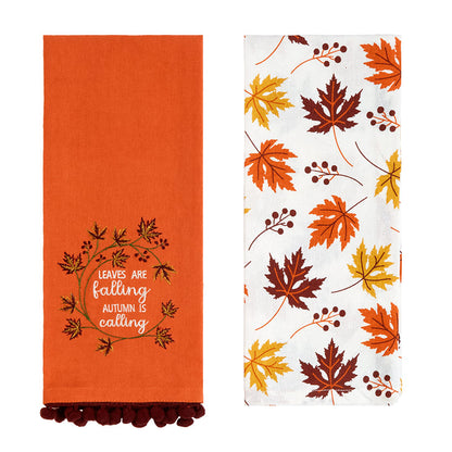 Thankful Harvest Embroidered Set of 2 Kitchen Towels