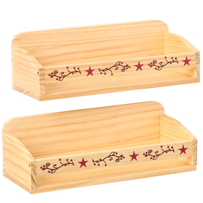 Farmhouse Kitchen Magnetic Storage Shelf Set of 2