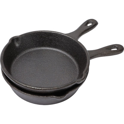 Mini 4.5" Cast Iron Skillet Single Serve Set of 2