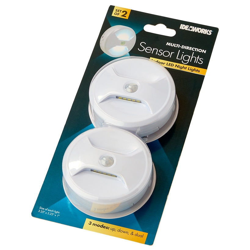 Ideaworks® Motion Sensor LED Night Lights - Multi Directional, Set of 2