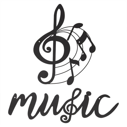Stylish Metal Music Wall Art Decor Set of 2