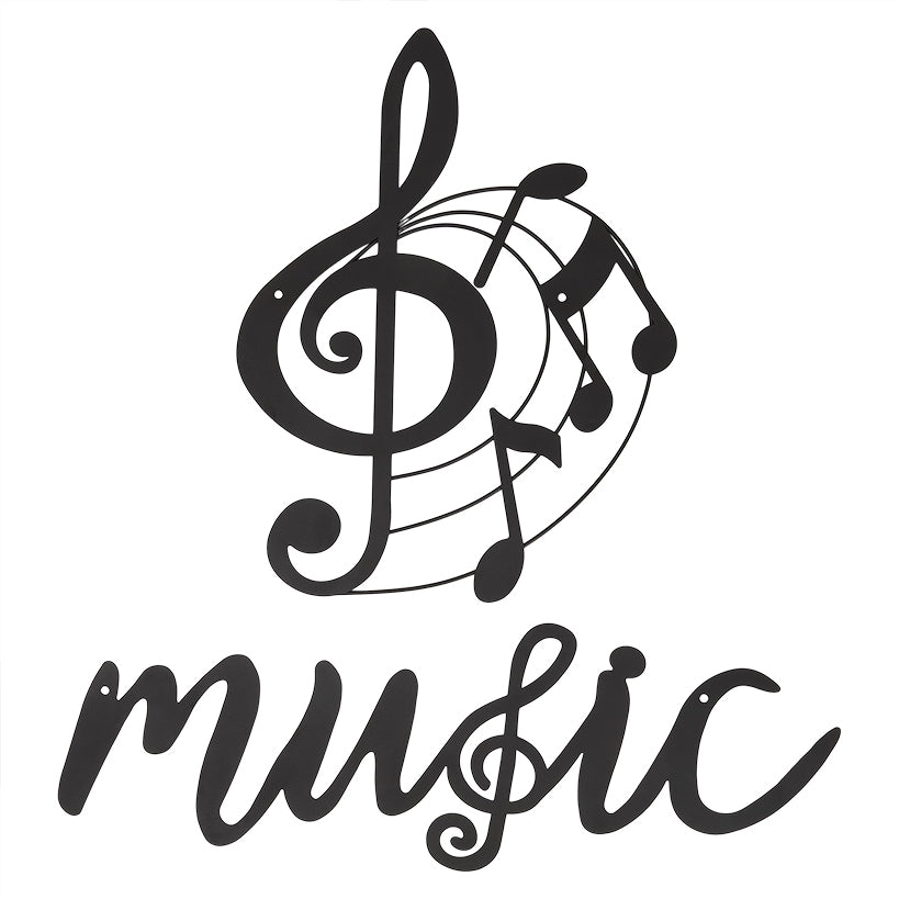 Stylish Metal Music Wall Art Decor Set of 2