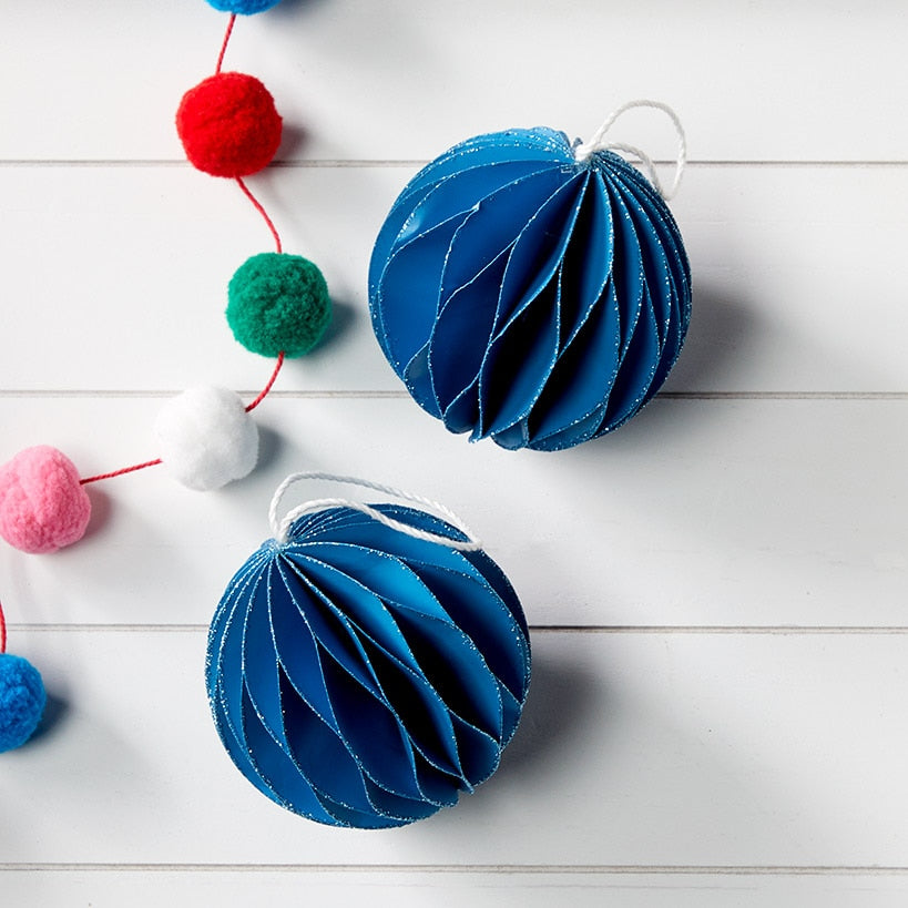 Sets of 2 Paper Shape Ornaments#select-item_blue-ball