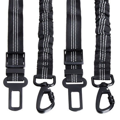 Pet Bungee Seat Belts Set of 2,Expands 21" with Rotating Clamp