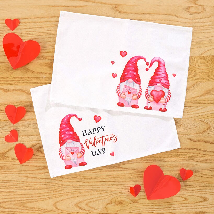 Valentine's Day Whimsical Gnome Printed Tabletop Collection#select-set_placemats