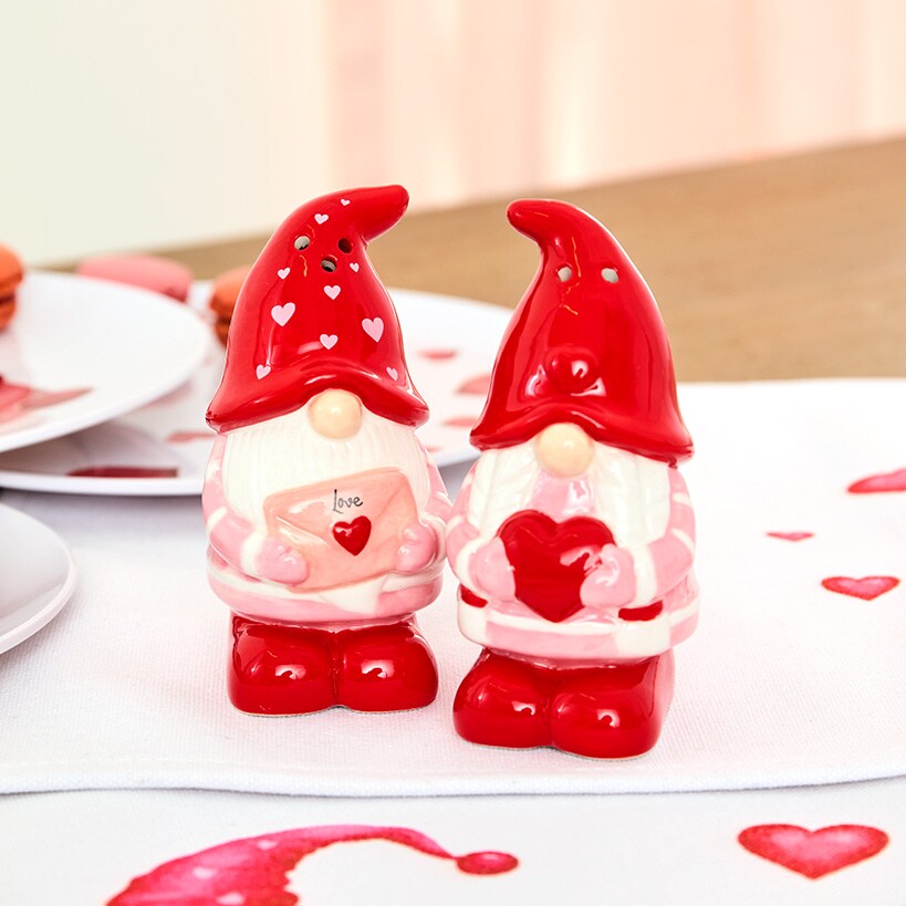 Valentine's Day Whimsical Gnome Printed Tabletop Collection#select-set_salt-and-pepper-shakers