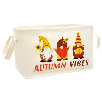 Harvest and Christmas Gnome Baskets Set of 2