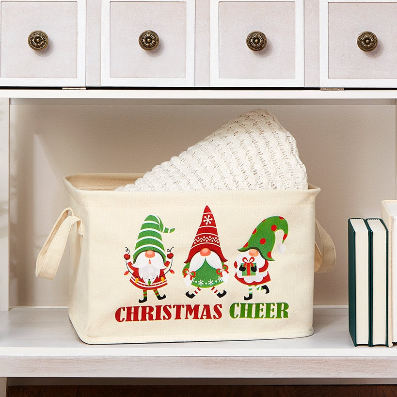 Harvest and Christmas Gnome Baskets Set of 2