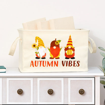 Harvest and Christmas Gnome Baskets Set of 2