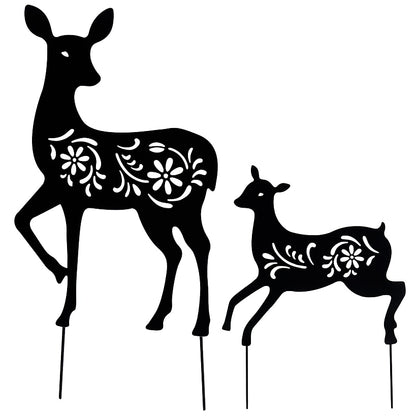 Silhouette Deer Stakes Set of 2