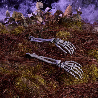 Solar Haunted Area Stake or Set of 2 Skeleton Hand Stakes