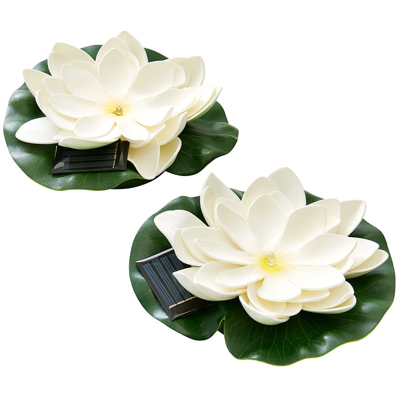 Solar Floating LED Flower Lights - Pink or White Set of 2