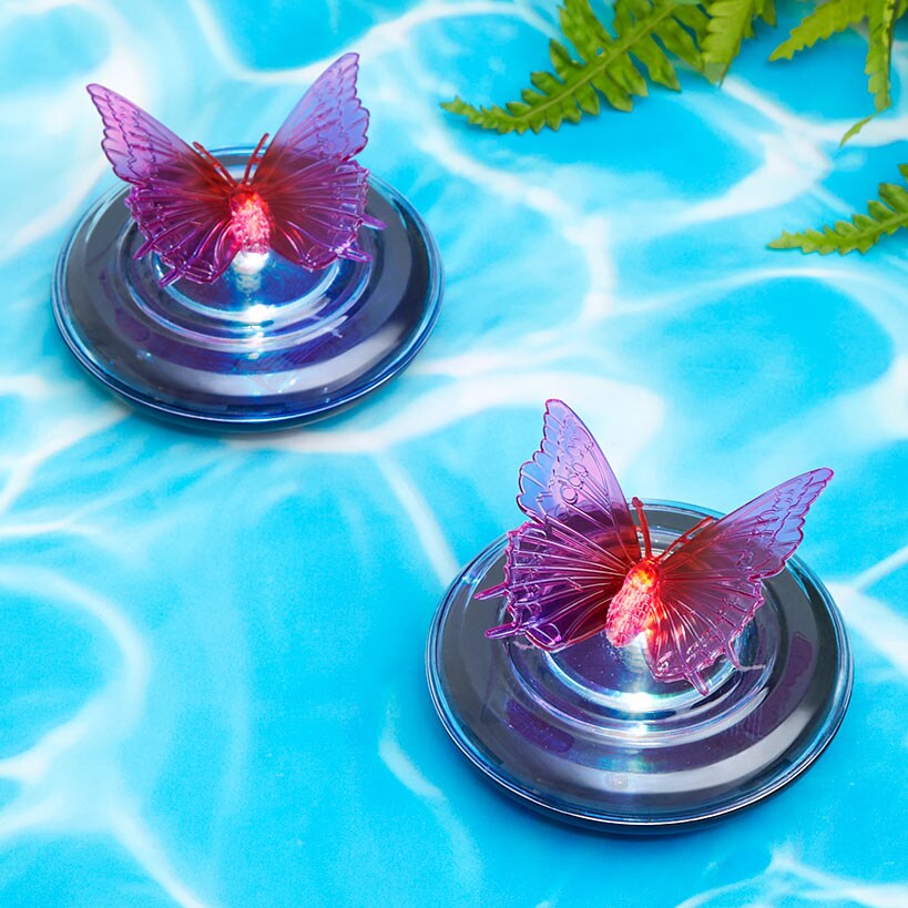 Solar Floating Color-Changing Lights - Butterfly or Dragonfly Set of 2#select-item_butterfly