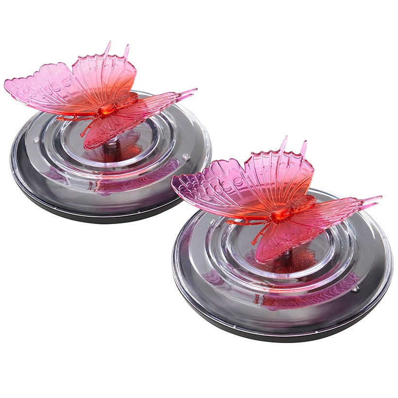 Solar Floating Color-Changing Lights - Butterfly or Dragonfly Set of 2