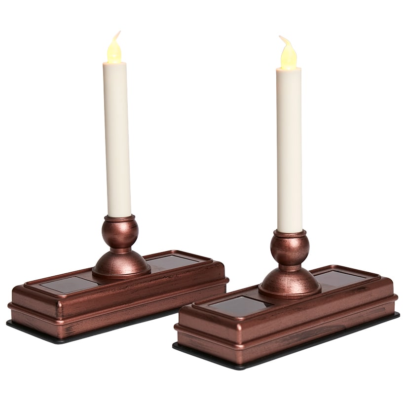 Solar LED Candles Set of 2