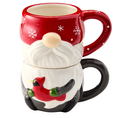 Christmas Characters Stackable Ceramic Mugs Set of 2