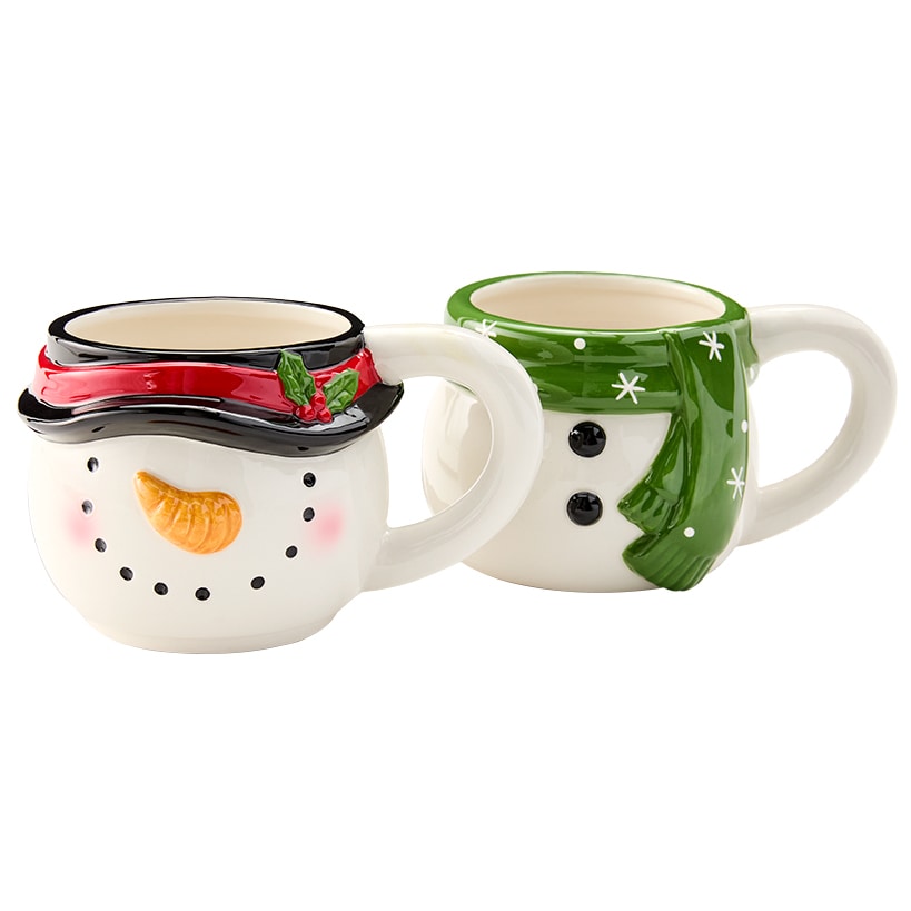 Christmas Characters Stackable Ceramic Mugs Set of 2