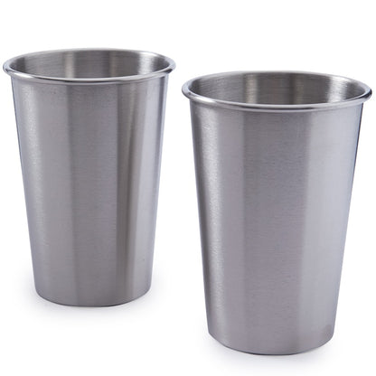 Set of 2 Stainless Steel 16-oz. Tumblers