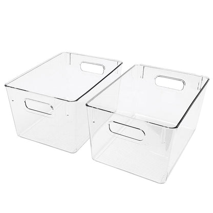 Clear Storage Bins Set of 2