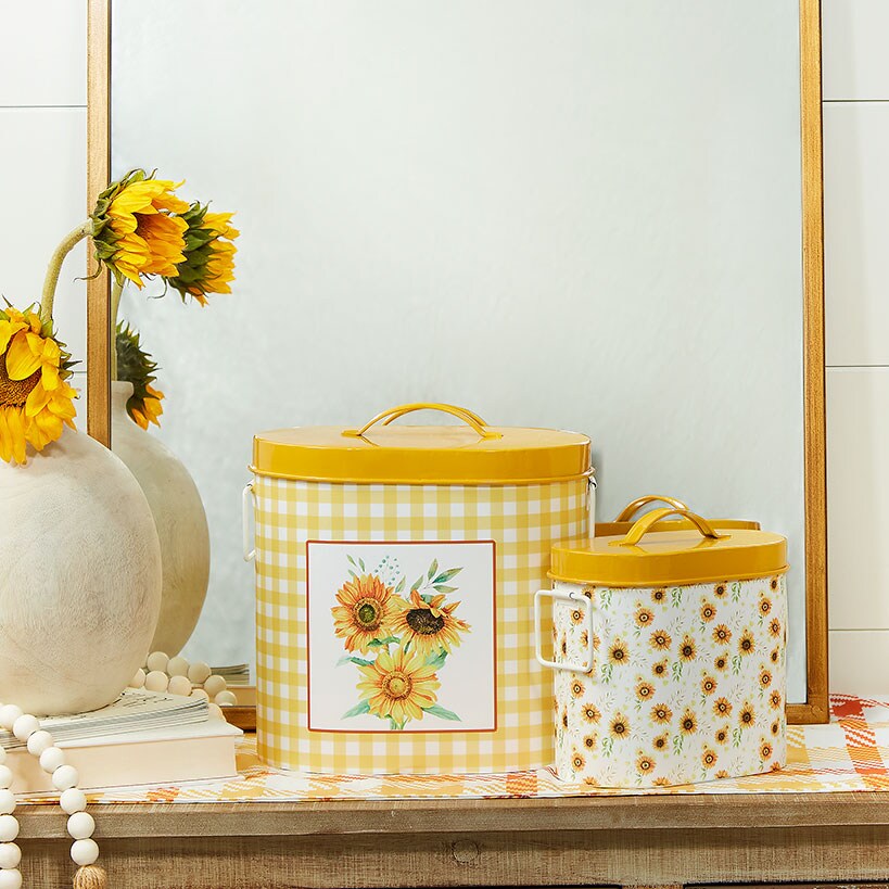 Sunflower LED Candle with Sunflower Ring#select-item_set-of-2-sunflower-storage