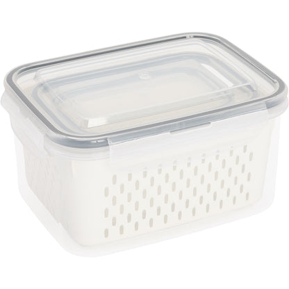 Food Storage Fridge Containers with Colanders Set of 3