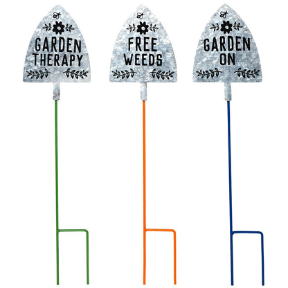 Humorous Shovel Garden Stakes - Set of 3