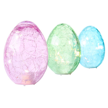 Easter LED Lighted Eggs Table Decor in Green Pink Blue