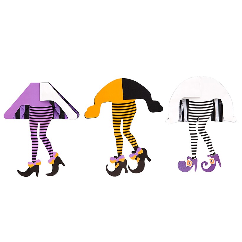 Halloween Hanging Witch Legs Décor - Set of 3