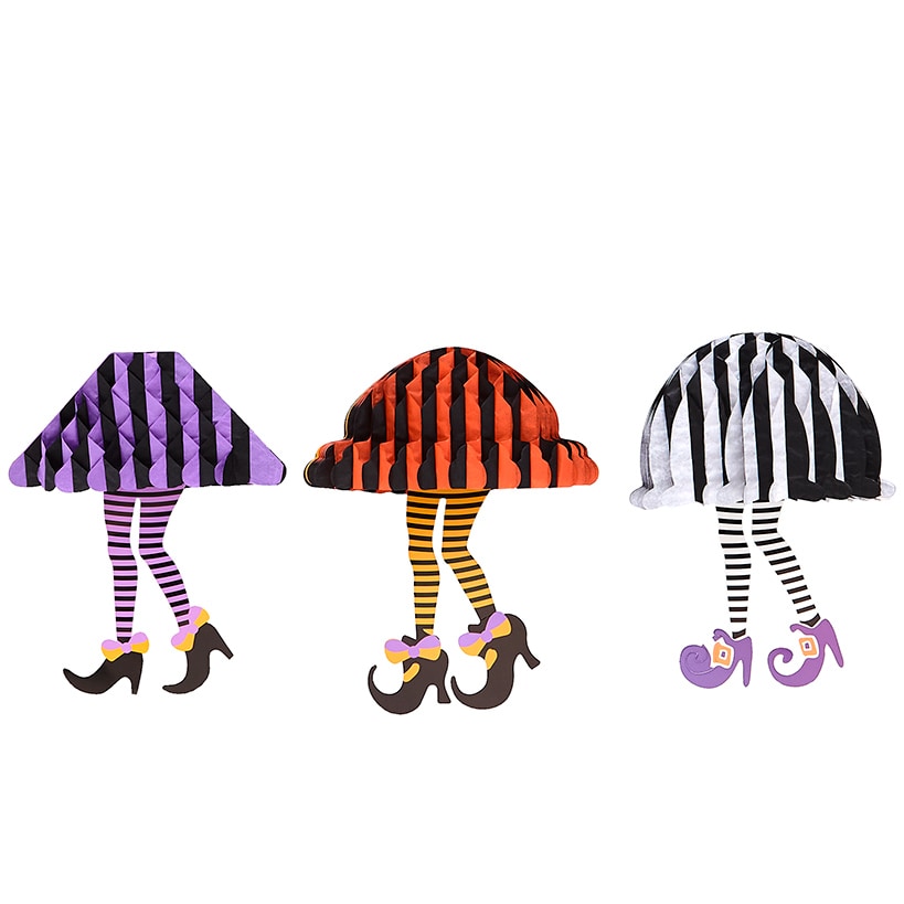 Halloween Hanging Witch Legs Décor - Set of 3