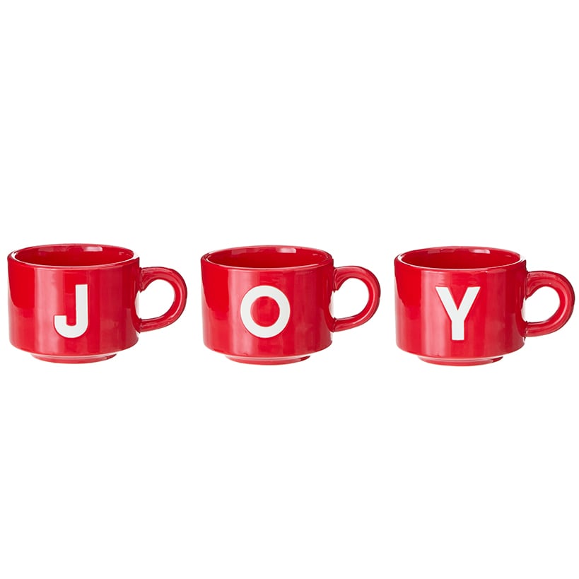 Set of 3 Holiday "Joy" Mugs