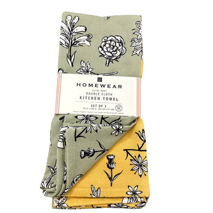 Recycled Poly Cotton Kitchen Towels Set of 3
