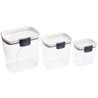 Sets of 3 Locking Lid Canisters