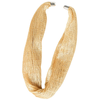 Metallic Necklace Scarf with Magnetic Clasp - Set of 2
