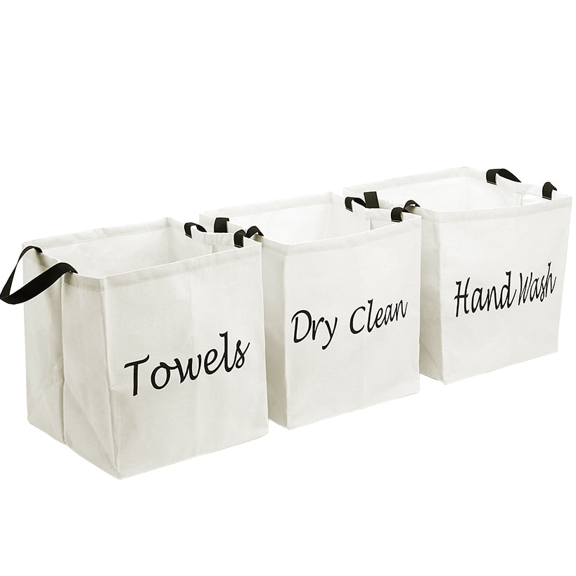 Laundry Storage Baskets for Clothes - Set of 3